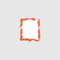 a stylized representation of an open book, outlined in a vibrant orange color. vector