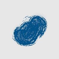 a textured, abstract brushstroke in a deep blue color, set against a light gray background. vector
