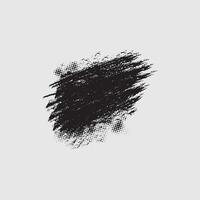 an abstract black brushstroke on a light gray background. vector