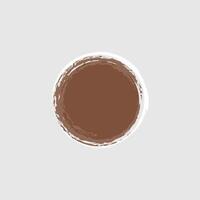 a circular shape filled with a rich brown color. vector