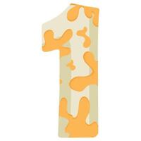 number 1 design for new year with animal design namely white python with yellow spots vector