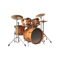 Set of drums isolated on transparent background. 3d rendering. png