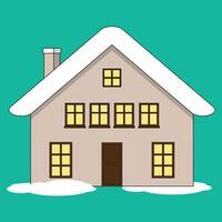 House Or Residence And Winter vector