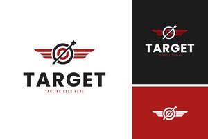Logo of target icon with wing design symbol illustration vector
