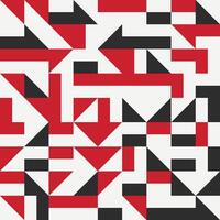 A red and black geometric pattern with black and white squares vector