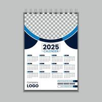 Wall Calender Design Template for New Year 2025 vector