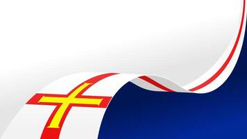 waving guernsey flag background with copy space for text. guernsey national day vector