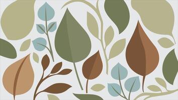 An abstract background with a nature-inspired theme. Use organic shapes that resemble leaves, petals, and branches, arranged in a free-flowing pattern across the background vector