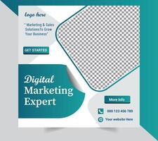 Digital marketing and corporate social media post or banner design template vector