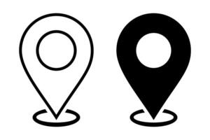 Location map pin icon, Map Pin Place Marker. Location Icons. GPS location symbol. Flat style Illustration Location Icon set. vector