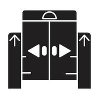 Sliding door icon on white background vector