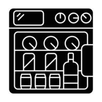 Mini fridge icon on white background vector