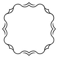 A black and white outline of a frame vector