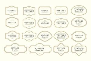 Set elegant retro vintage frame, on beige background with empty space. illustration vector