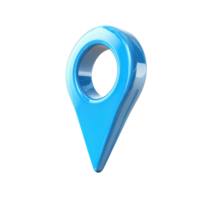 Blue 3D Location Pin for Navigation and Mapping Use Transparent Background png