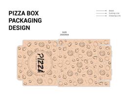 Pizza box Design simple layout vector