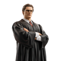 A statue of a man in a judge robe png