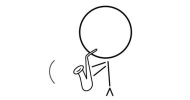 A boy learns to play the saxophone video