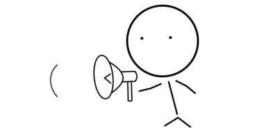 Manager running with a loudspeaker in his hand video