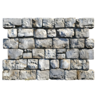 A stone wall with many different shapes png