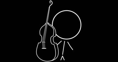A boy learns to play the double bass video