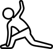 A man is doing a yoga pose vector