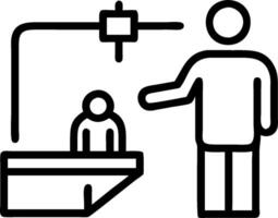 A man is standing in front of a sink and a child is sitting in the bathtub vector