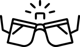 Glasses icon with a light bulb vector