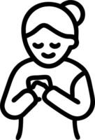 A woman is holding her phone in her hand vector