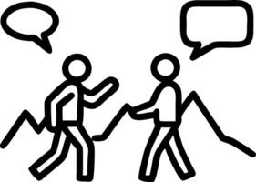 Two people talking with speech bubbles above them vector