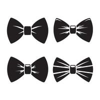 Array of bow tie outlines displayed on a white background vector
