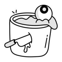 Blood bucket icon in drawing style vector