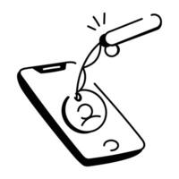 Hand drawn icon of account hacking vector