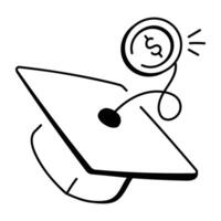 Grant icon in doodle style vector