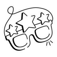 Googles icon in doodle style vector