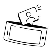 A sketchy icon of online profile vector