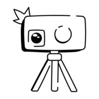 Mobile tripod icon designed in doodle style vector