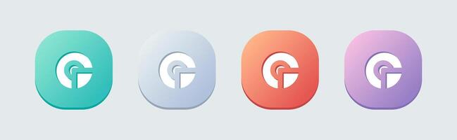 Report solid icon in flat design style. Statistic signs illustration. vector