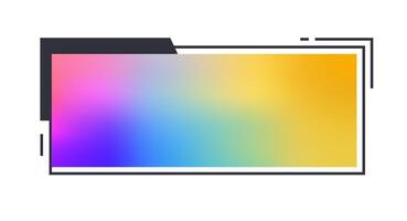 Futuristic element illustration. Colorful lower third overlay. vector