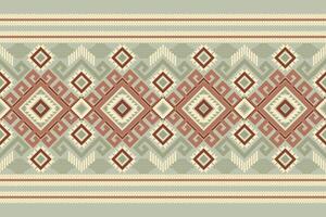 Geometric ethnic oriental pattern on green background,geometric flowers pattern,abstract background.design for texture,fabric,clothing,decoration,scarf. vector