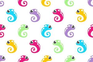 Chameleon seamless pattern background template vector