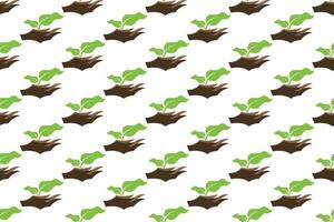 Nature leaf seamless pattern background template vector