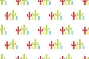 Cactus seamless pattern background template vector
