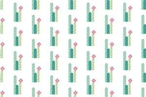 Cactus seamless pattern background template vector