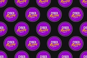 Cyber monday seamless pattern background template vector