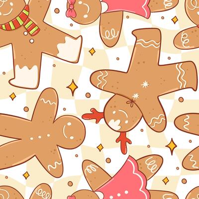 A delightful Festive Gingerbread Cookie Pattern perfect for the upcoming holiday season