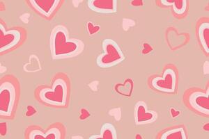 Seamless pattern with hearts. Cute background for Valentine's Day. Ideal for wrapping paper, packaging, textile design. vector