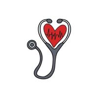 Phonendoscope icon. Trendy Phonendoscope logo concept on white background from Health and Medical collection. Suitable for use in web applications, mobile applications and print media. vector