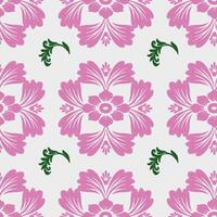 seamless pattern with pink flowers vector