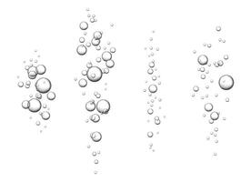 Fizzy drink isolated on white background. The texture of the air bubbles. Soda. Circles are going up vector